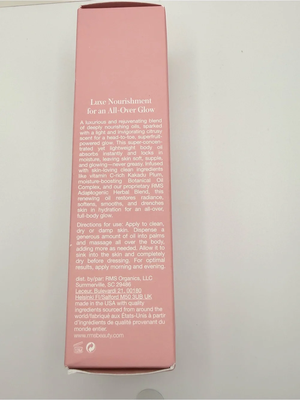 NWT RMS Beauty Kakadu Vitamin C Body Oil, Hydrating & Nourishing, 3.4 Fl oz